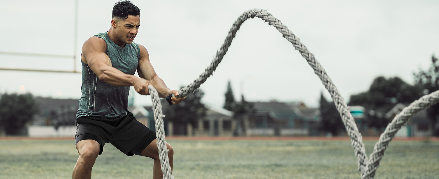 Шорти чоловічі Niksa 2er Pack 2-в-1, спортивні, швидковисихаючі, дихаючі, з кишенею для телефону, чорні, розмір XL