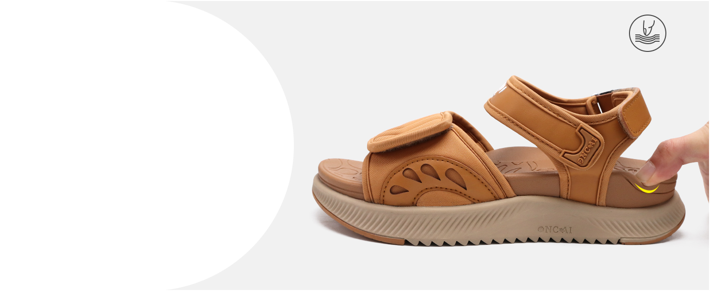 Жіночі сандалі Oncai Wander з ортопедичною устілкою та підтримкою склепіння стопи, чорні, розмір 36-43