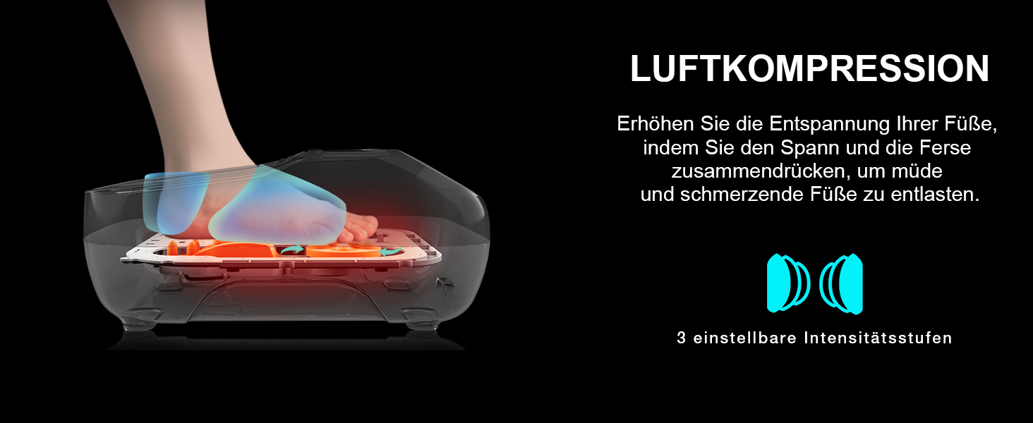 Масажер для ніг Shiatsu з підігрівом для планарної фасції та невропатії, портативний, до 43 розміру, ідеальний подарунок для батьків