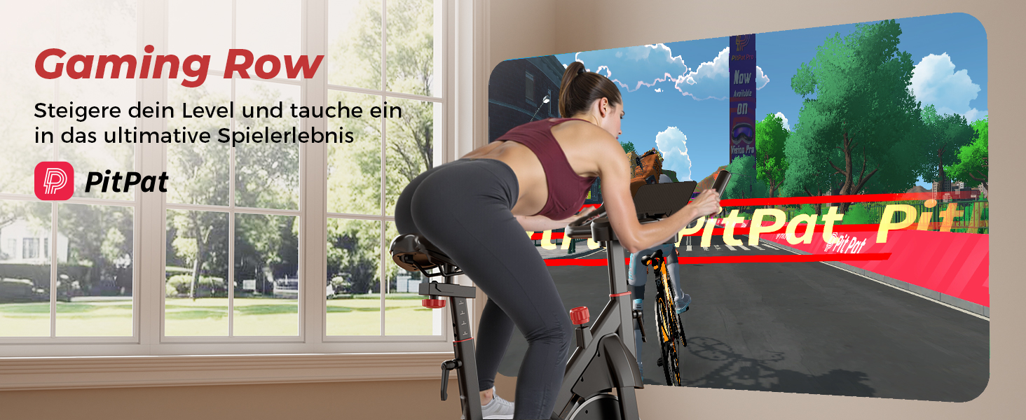 Велотренажер для дому Superun з APP, магнітний опір, 15 кг маховик, ультратихий, чорний