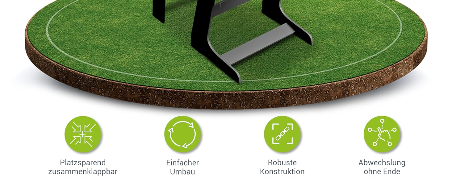 Дитячий багатофункціональний стіл Juskys 5in1 Ballzauber: пінг-понг, хокей, баскетбол, більярд, кікер - розкладний