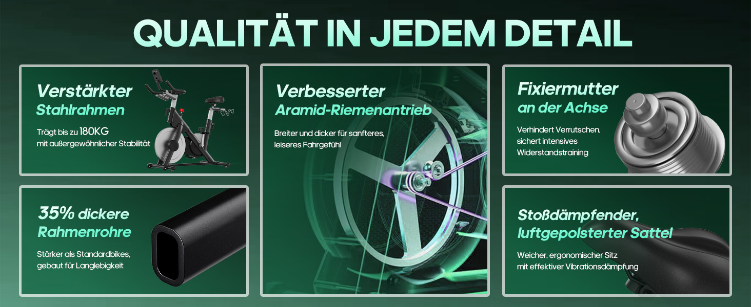 Ергометр DMASUN для дому з регульованим магнітним опором, стійкою для гантелей, важким маховиком, LCD-монітором, регульованою висотою, фітнес-велосипед до 180 кг, зелений [2026 Модель]