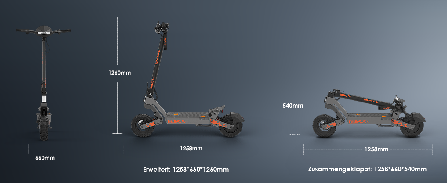 Електросамокат Kugookirin G2, 48В 15Ач, 55км, складний, позашляховий, шина 10'