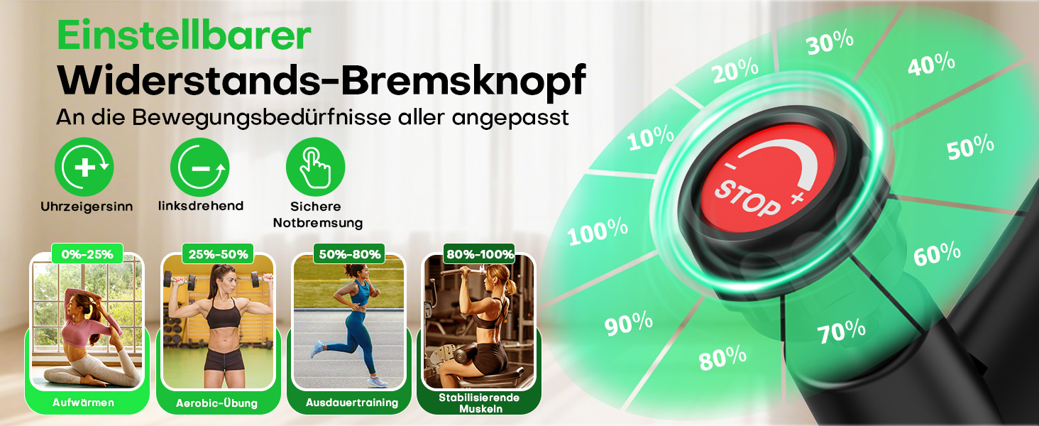 Магнітний велотренажер Heimtrainer з додатком, регульованим опором, LCD-дисплеєм та тримачем для планшета, до 180 кг, чорно-зелений