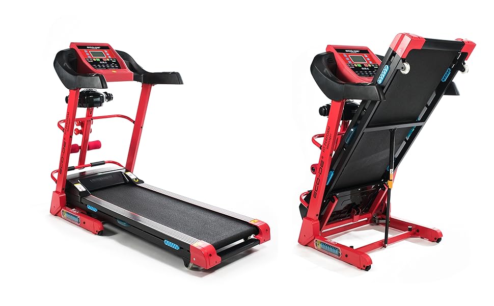 ECODE® Складне бігове полотно з амортизаторами DSA, Bluetooth та LCD-дисплеєм - бігове полотно для ходьби та бігу з 12 програмами