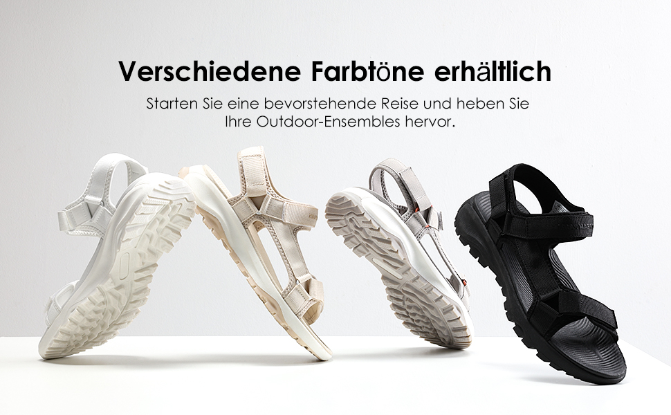 Жіночі спортивні сандалі DREAM PAIRS з комфортною устілкою, профільованою підошвою та регульованими ремінцями, чорного кольору, 39 EU