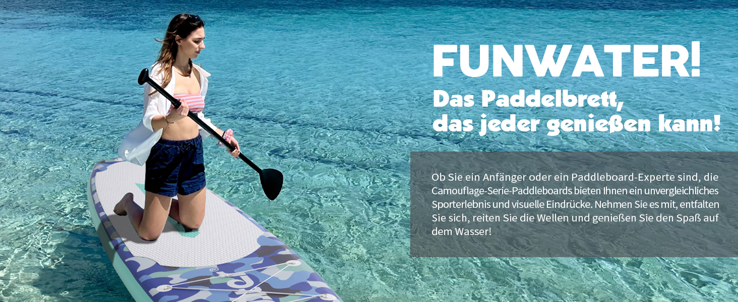 Надувний SUP-борд FunWater 11'10'6: комплект з аксесуарами (весло, насос, сидіння)