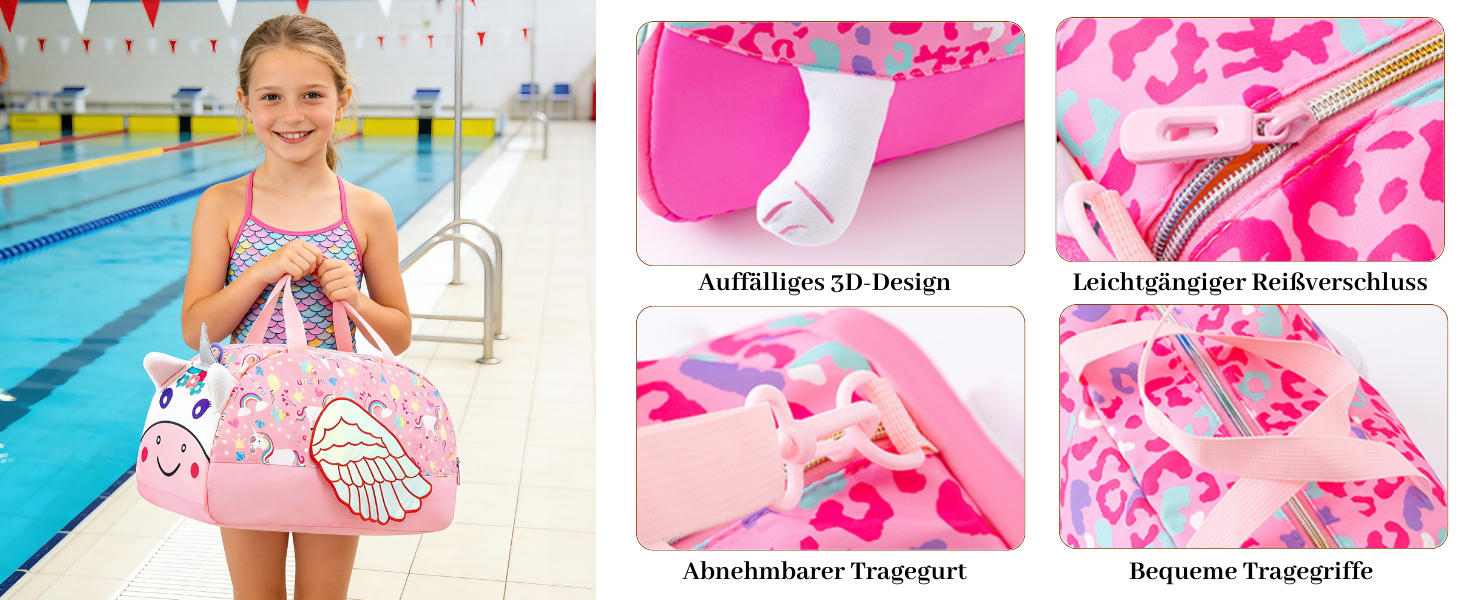 Дитяча спортивна сумка для плавання та футболу, водонепроникна дорожня сумка-даффл для хлопчиків та дівчаток, для фітнесу та школи