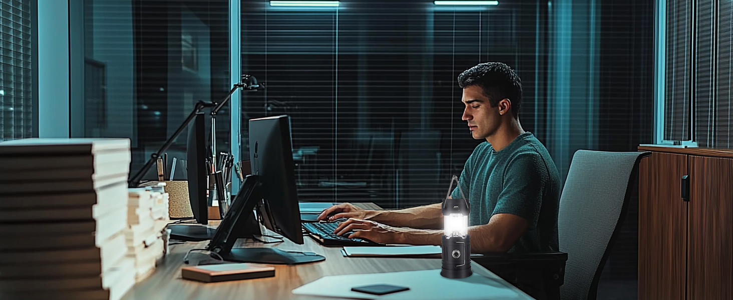 Сонячна кемпінгова лампа EXTRASTAR: LED ліхтар 5W, 2-в-1 (ліхтар + ліхтар для намету), USB/Сонячна/Акумуляторна, водонепроникна, для відпочинку на природі, риболовлі, кемпінгу та походів