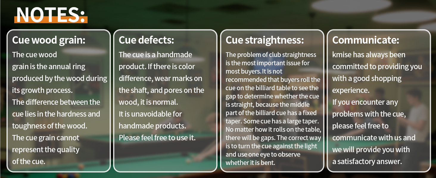 Набір для більярду Horse Billardqueue: 4 більярдні кийки з канадського акації, 58 дюймів, вага 18-21 oz, 2 крейди, для дорослих