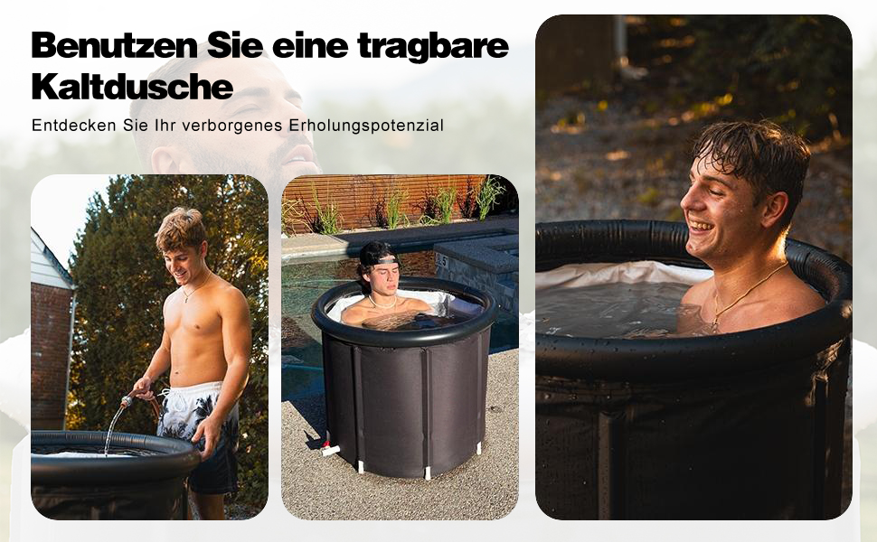 Бочка Lambluefly Ice Bathing Barrel XL з охолодженням (80 см Ø), комплект