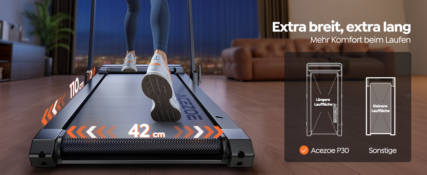 Бігова доріжка для дому Laufband з нахилом 0-15%, 3.0HP, складна, з динаміками, до 136 кг, розмір 137x72x13 см