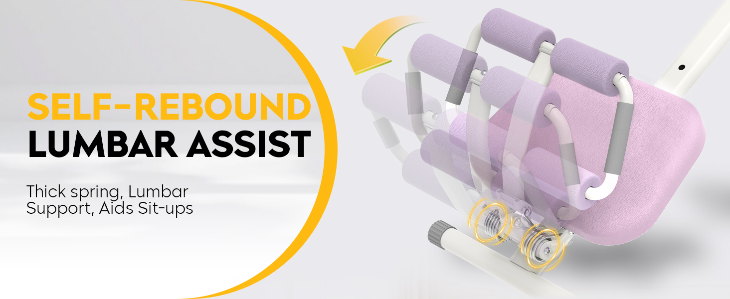 Тренажер для пресу GuuG: компактний складний фітнес-тренажер для дому, фітнес-обладнання для пресу, абдомінальна машина, для чоловіків та жінок, фіолетовий