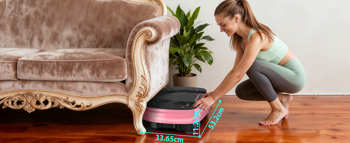 Віброплатформа для фітнесу з подвійними моторами, 160 кг, рожева. Для схуднення, тренування всього тіла та нарощування м'язів.