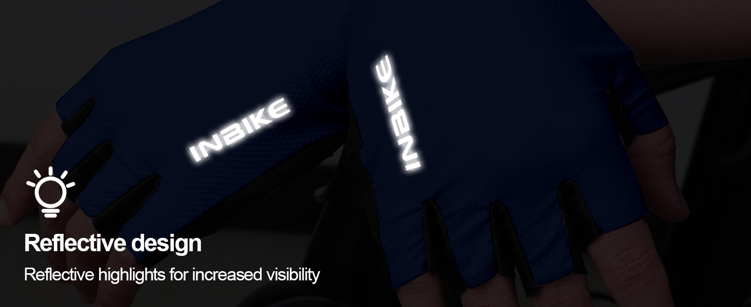 Велосипедні рукавички INBIKE для чоловіків Habfinger, літні, ударостійкі, дихаючі, світловідбиваючі, IHC220, Зелені (XXL, Синій)