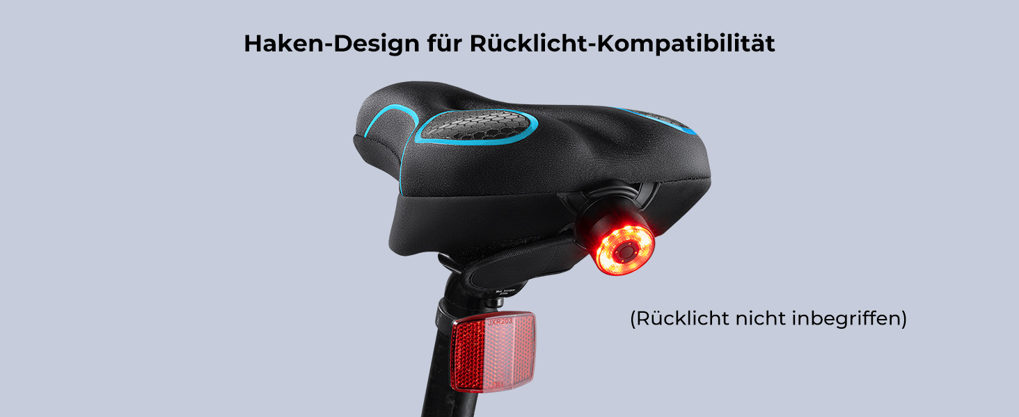 Накидка на велосипедне сідло YOUNGDO, ергономічна гелева накладка, м'яка та комфортна з захистом від дощу, для жінок та чоловіків (блакитна, вузька)