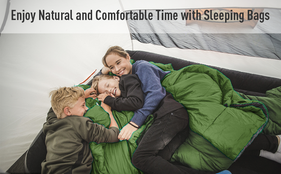 Спальний мішок Forceatt 3-4 сезони, -5°C, фланель та поліестер, для дорослих, водонепроникний, теплий, для кемпінгу, відпочинку на природі та холодних умов. 10°-Морська хвиля