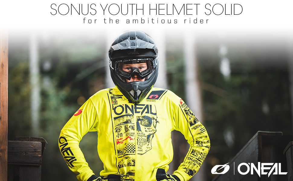 Шолом O'NEAL Sonus Youth Solid, чорний, розмір L, вентильований