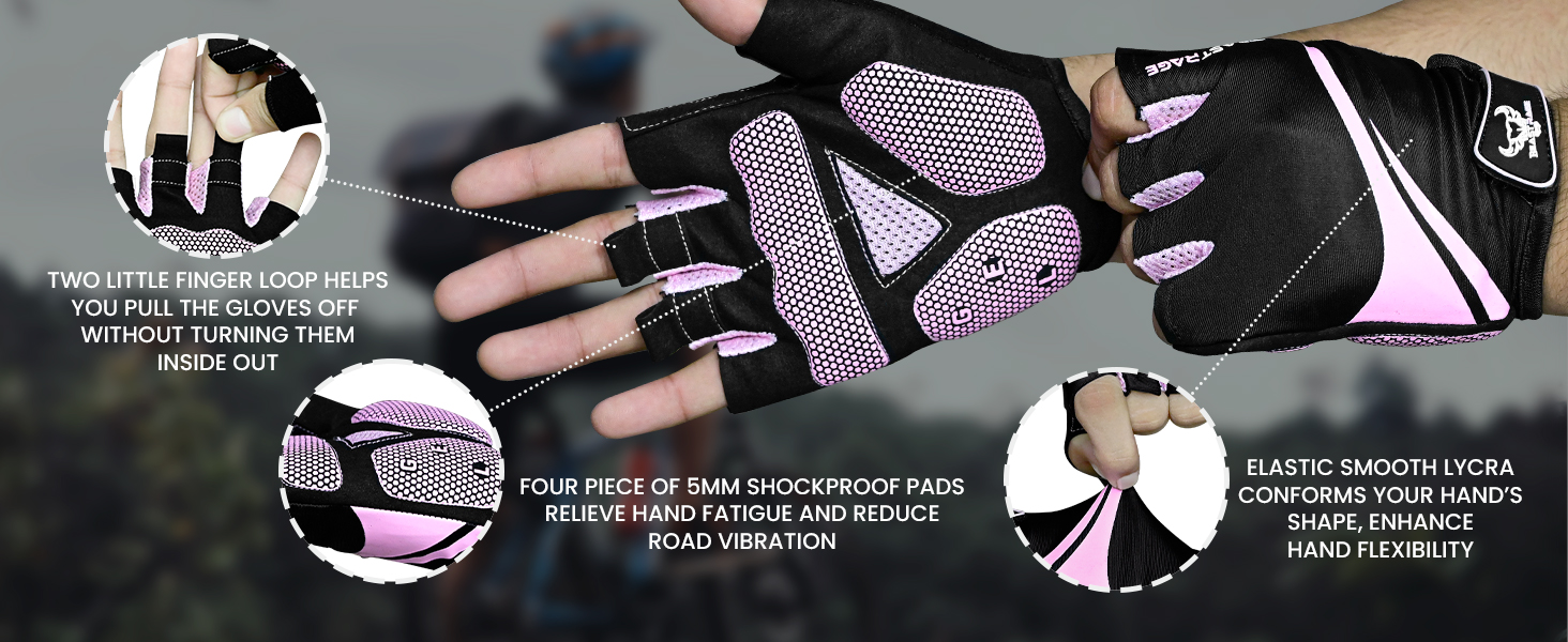 Велосипедні рукавички BEAST RAGE без пальців для жінок та чоловіків, дихаючі, з антиковзною долонею, амортизація, гелеві подушки, для шосе, MTB, маунтінбайкінгу, білі, розмір L