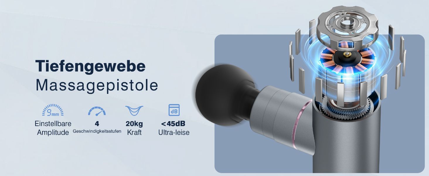 Масажер для м'язів Cotsoco з підігрівом та охолодженням, перкусійна масажна пістолета, глибоке розслаблення м'язів, портативний, сірий