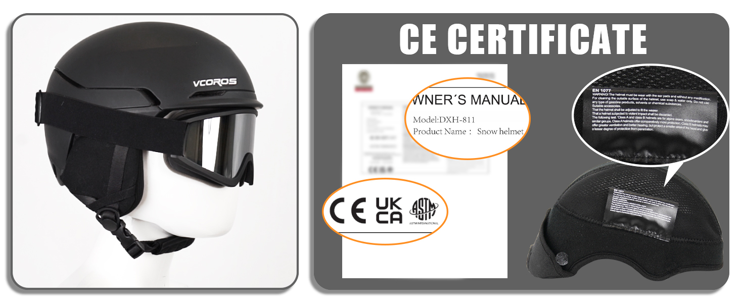 Шкільний шолом з маскою, DXH811. Унісекс, знімні навушники, дихаюча вентиляція, регульований захист від УФ-випромінювання. Підходить для сноубордингу та катання на лижах. Матовий чорний + маска + шолом M