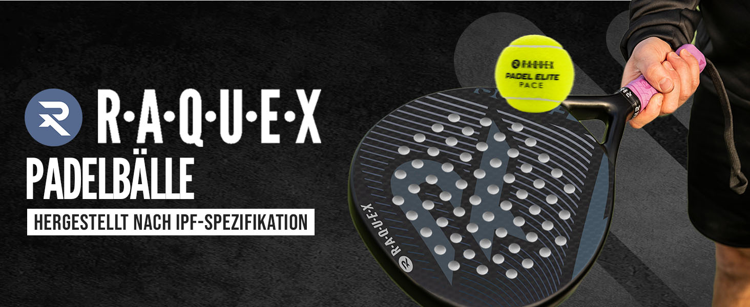 М'ячі для падел-тенісу Raquex Elite – Доза 6 шт. – 2 швидкості – Elite Pace Padel Pro для швидкої гри
