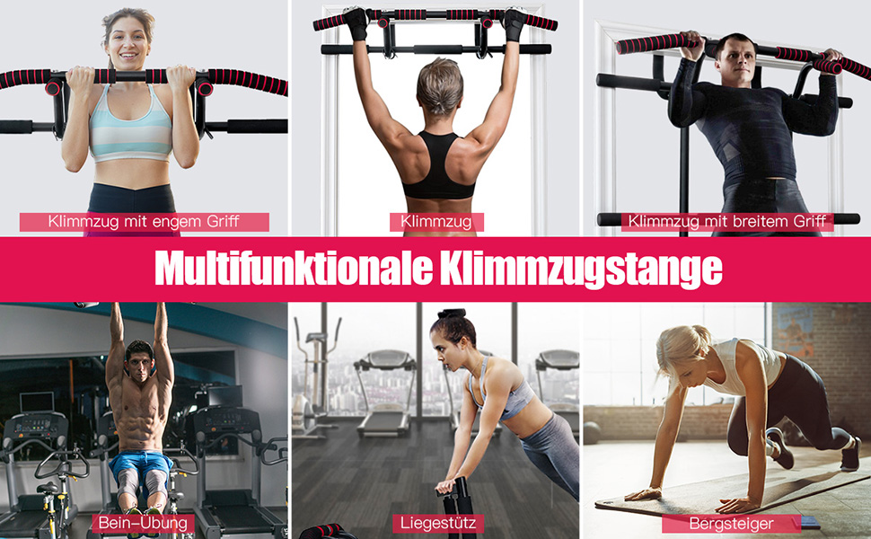 Кімнатний турнік COSTWAY для дверного прорізу без свердління, турнік для підтягувань з гімнастичною стінкою та тросом, дип-бар до 150 кг, турнік для силових тренувань вдома, чорний