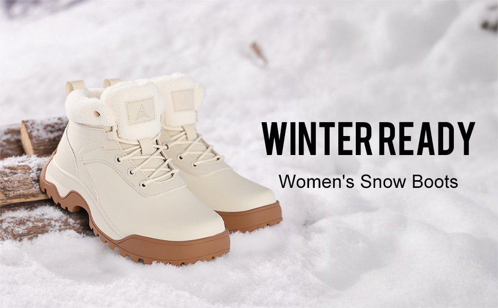 Зимові черевики жіночі снігоступи на шнурівці з антиковзким покриттям, тепла підкладка з хутром (42 EU, Чорний)