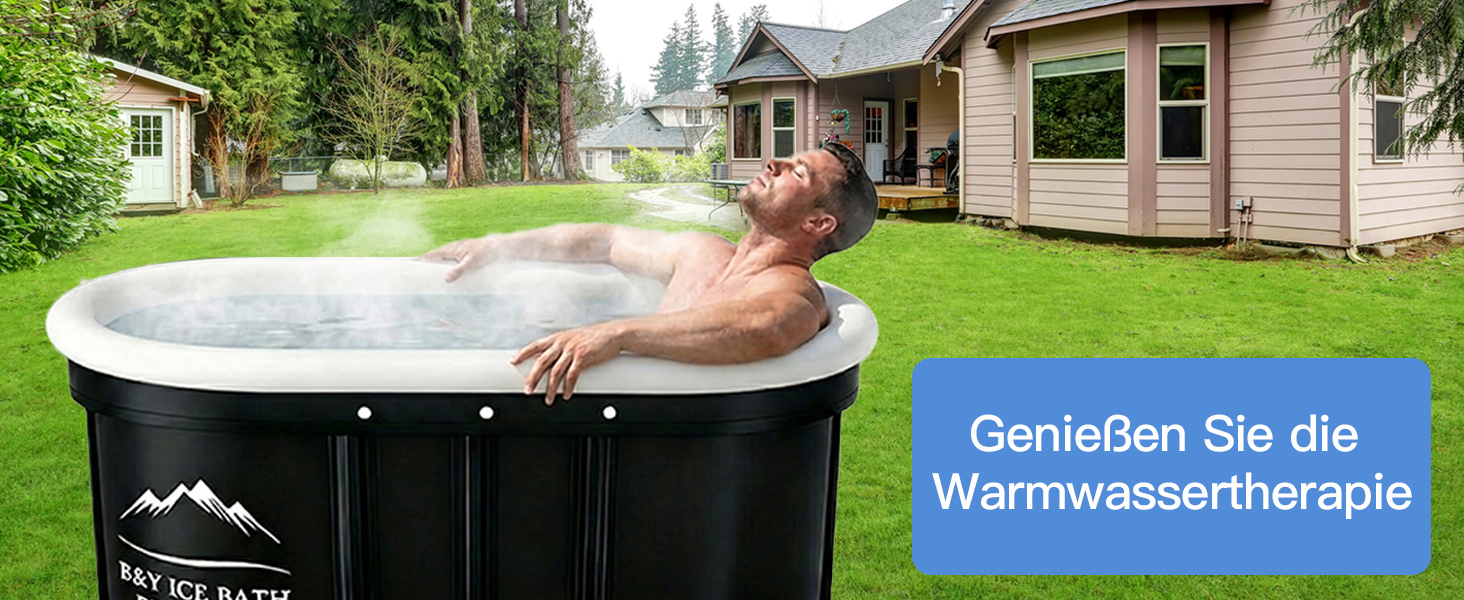Екзотермічна ванна B&Y Ovales Eisbad: ізольована ванна для холодової терапії (120x65x65 см)