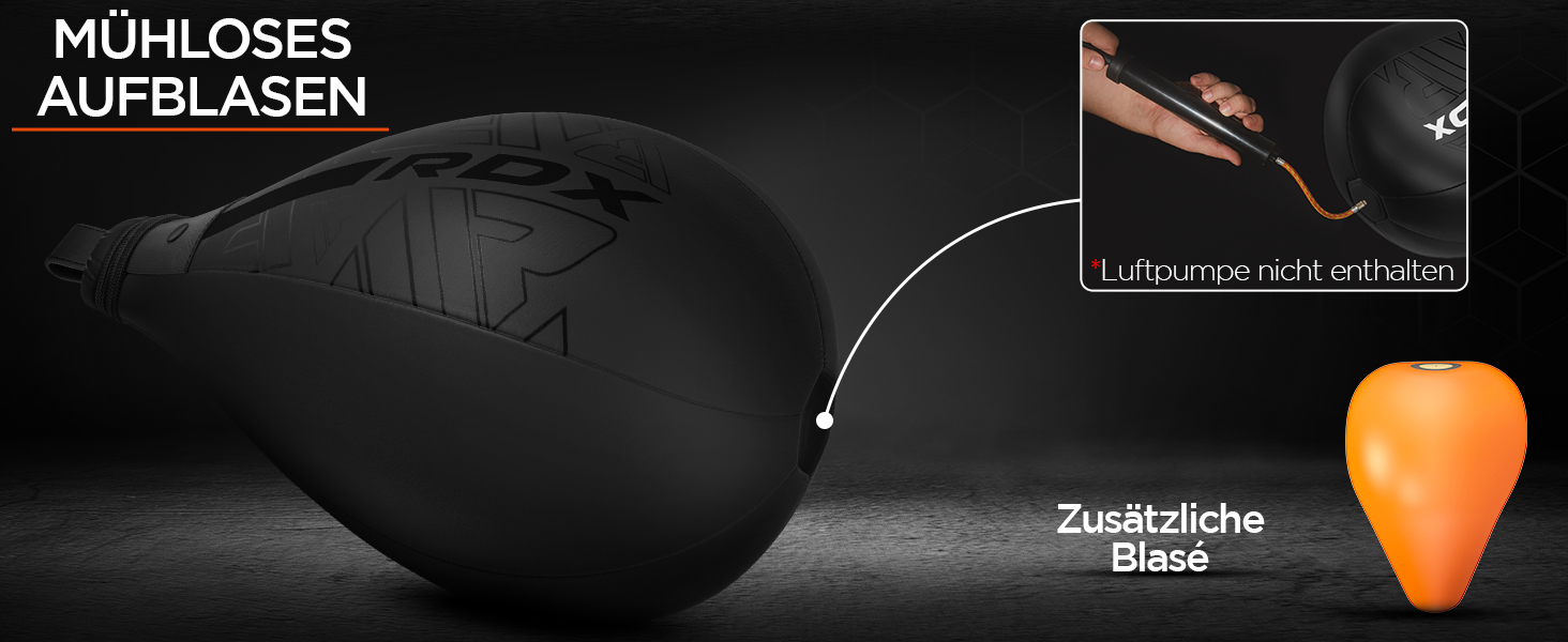 Набір для боксу RDX Boxbirne Maya Hide Leder: боксерська груша, Speedbag з кріпленням, червоний. Тренувальне обладнання для фітнесу та залу.