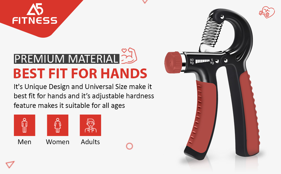 Тренування хватки: регульований ручний тренажер 5-60 кг з електронною книгою для силових вправ та реабілітації. Підходить для рук, зап'ястя та передпліччя.