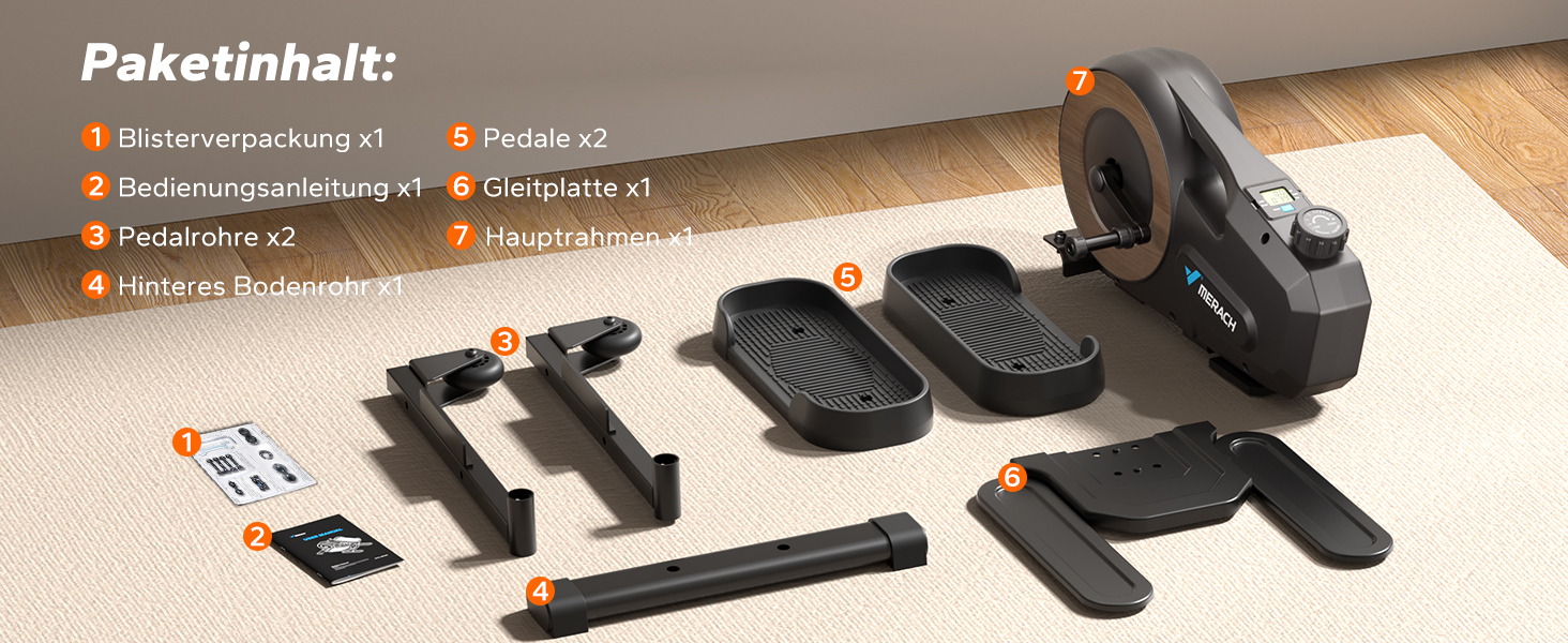 Міні еліптичний тренажер MERACH для дому, електричний крос-тренажер під стіл з пультом, дисплеєм, 12 швидкостей, петлі для ніг, тихий та портативний, для літніх людей та дорослих, E43-Чорний