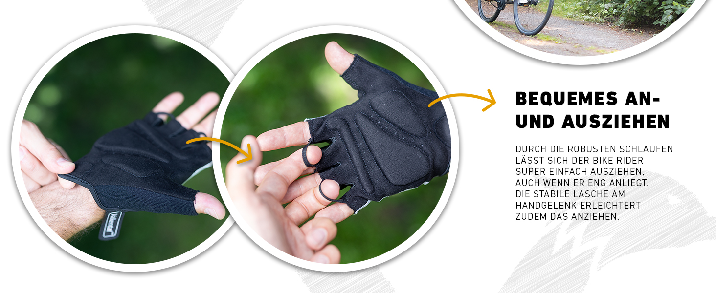 Велосипедні рукавички Valkental® Essential: м'які, дихаючі, безпальцеві для MTB, шосе, трекінгу. Короткі, легкі, світловідбиваючі. Для чоловіків та жінок.