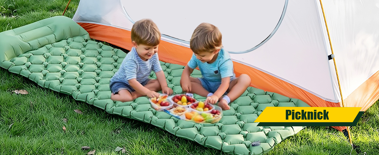 Надувний килимок для кемпінгу Isomatte Ultraleicht - самонадувний, легкий, зелений