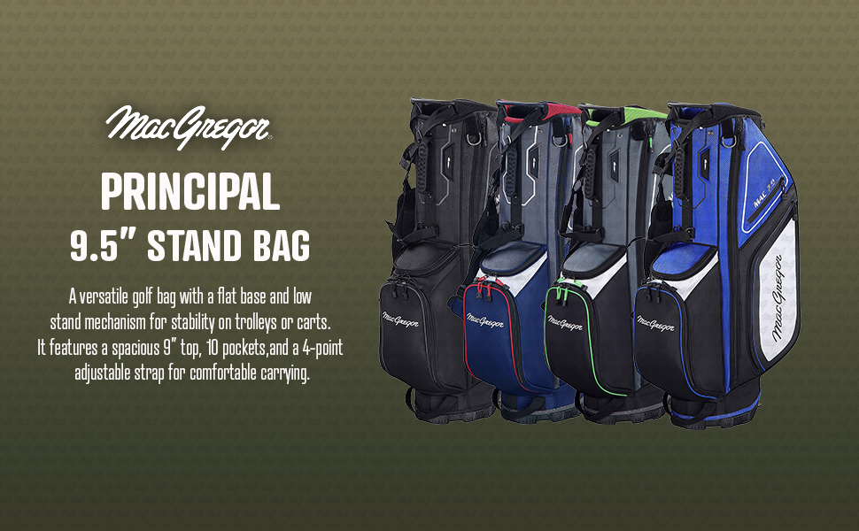 Сумка для гольфу MACGREGOR Principal 9.5'' з роздільниками, 7 кишенями та м'якою ручкою