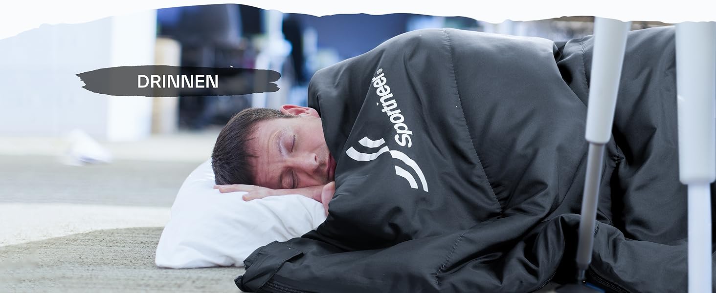 Сплячий мішок Sportneer 190x85 см: літній, легкий, водонепроникний, для кемпінгу, походів, подорожей, чорний