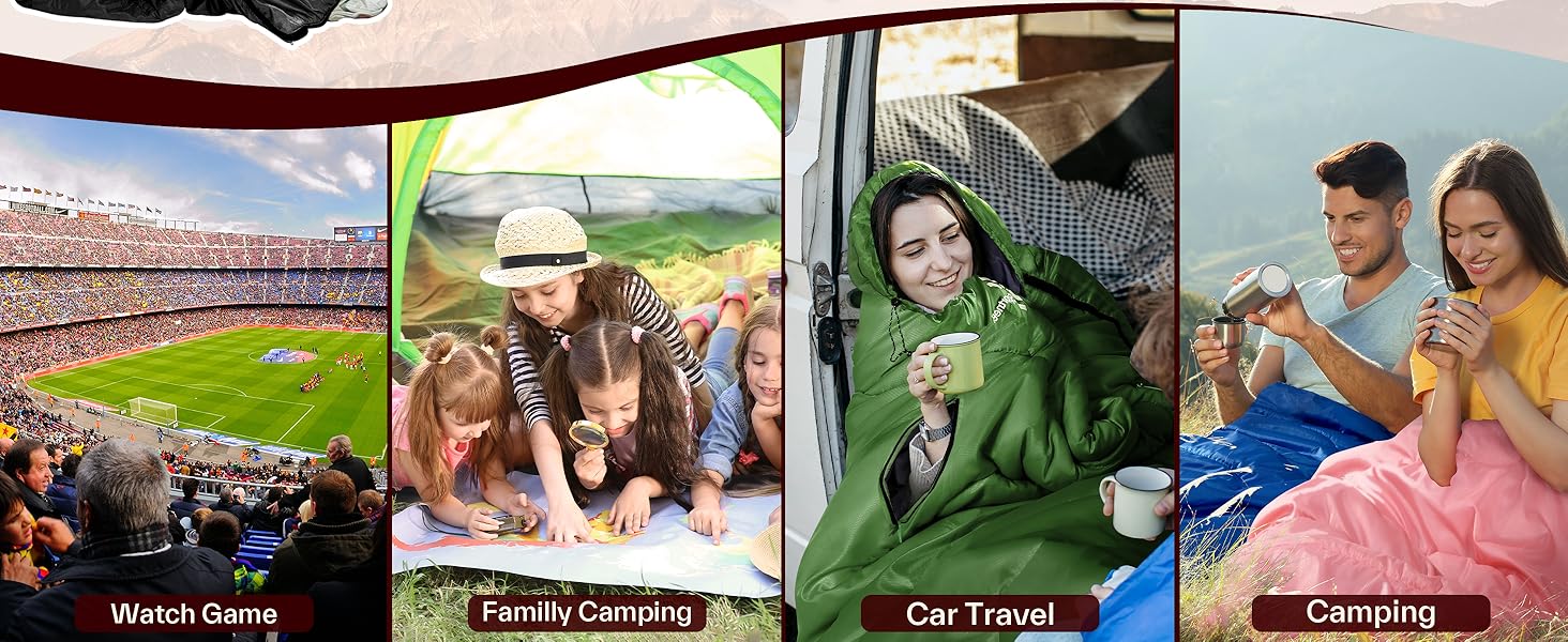 Спальний мішок Sportneer Outdoor 3-4 сезони для дорослих, 200x85см, чорний