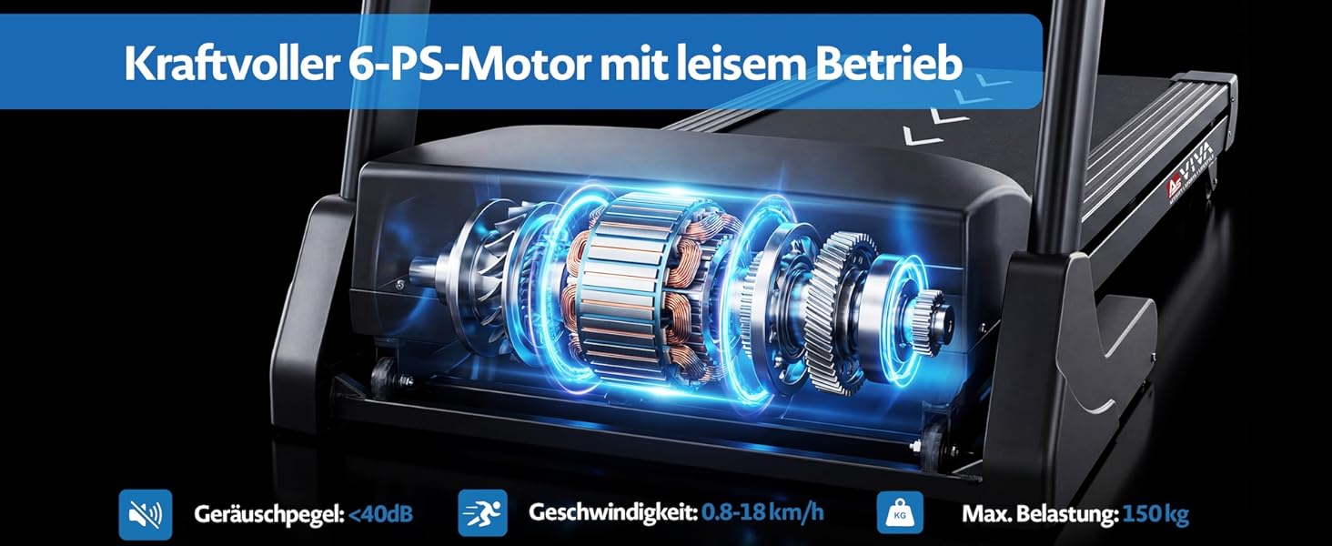 Бігова доріжка AsVIVA T20 Pro для дому: складана, швидкість до 18 км/год, нахил 20%, амортизація, макс. вага 150 кг, тренажер для кардіо та витривалості