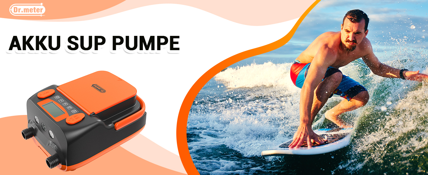 Електричний насос Dr.meter SUP з акумулятором 6000mAh: для SUP-дошок, човнів, наметів, каяків