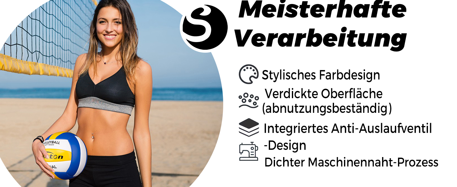 Волейбольний м'яч Senston для пляжу та активного відпочинку: водонепроникний, м'який на дотик