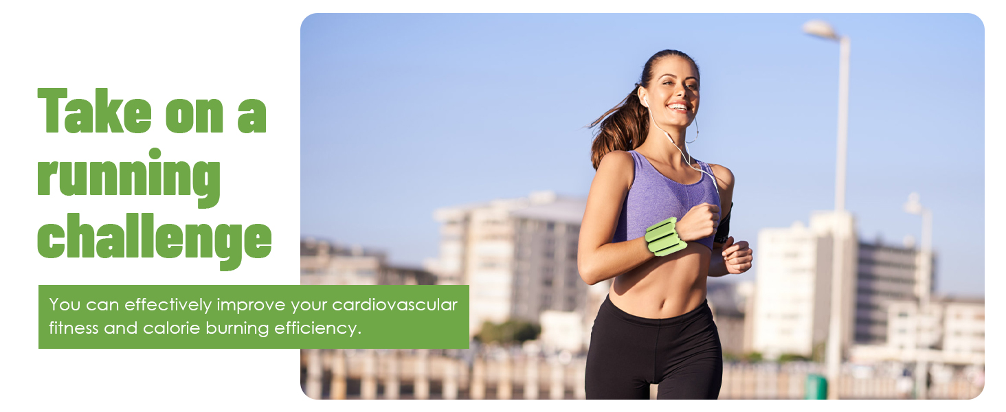 Регульовані вантажні манжети для зап'ястя (2 шт, по 0,45 кг), довговічні, портативні, для йоги, танців, пілатесу, кардіо, аеробіки, ходьби, зелені