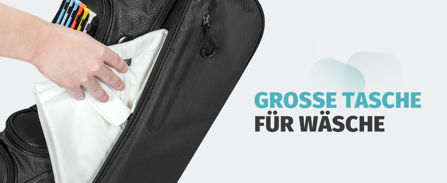 Сумка для гольфу Findway, легка та портативна, з підставкою, 3 відділення, регульований плечовий ремінь, 5 кишень, ручка, для чоловіків та жінок, блакитна