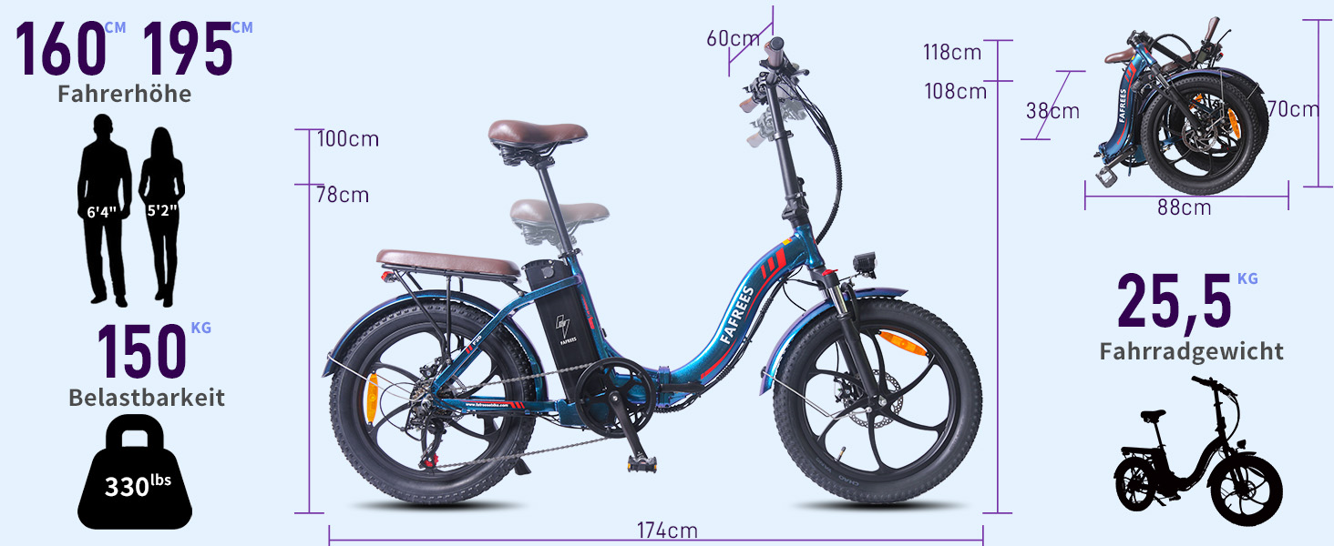 Складаний велосипед Fafrees F20 PRO E-Bike 20