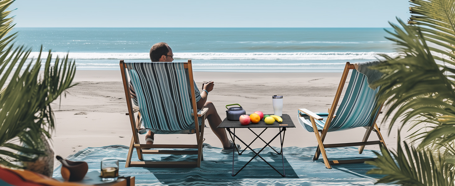 Стіл для кемпінгу VILLEY складний, розкладний, з алюмінію та Оксфордської тканини. Максимальне навантаження 25 кг, з сумкою. Легка установка, ідеально для кемпінгу, відпочинку на природі, риболовлі та вуличної кухні. Чорний.