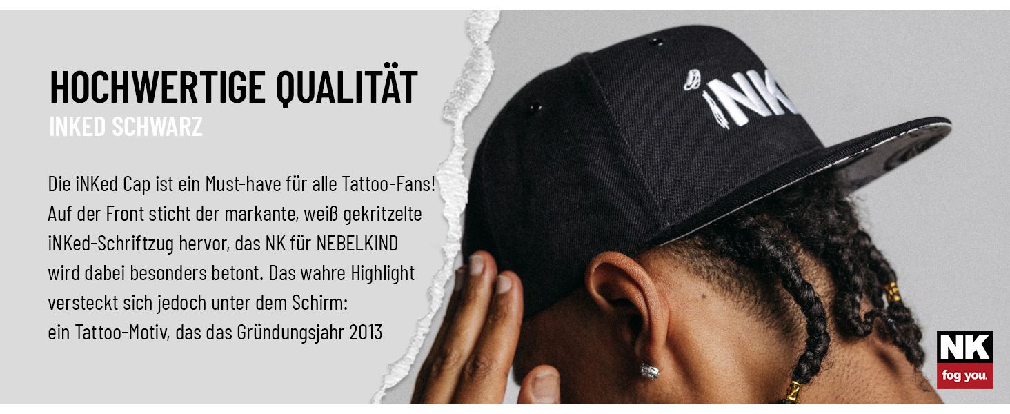 Кепка-снэпбек Nebelkind Inked Black — унісекс бейсболка з прямим козирком, регульований розмір, стильна вулична кепка (Streetwear), чорна