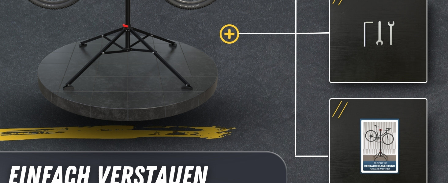 Підставка для збирання велосипедів Tarpofix® до 30 кг | Професійна підставка для ремонту велосипедів та електровелосипедів | Важкий велосипедний тримач для E-bike | Підставка для ремонту велосипедів | Червона