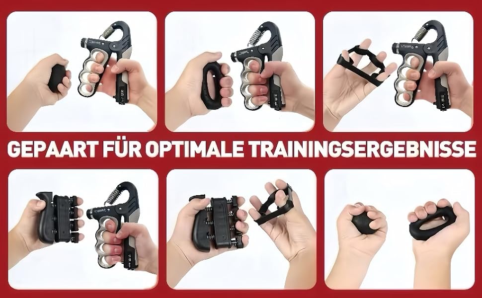 Handtrainer Fingertrainer: Розширювач для рук та передпліч (5-100 кг), тренажер для пальців, масажні м'ячики для реабілітації кисті