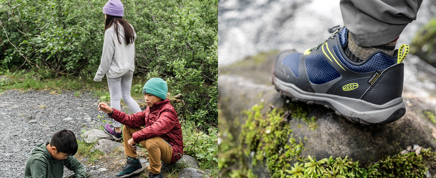 KEEN Wanduro Low Waterproof - Трекінгові черевики для дітей, Sky Captain Charisma 36 EU