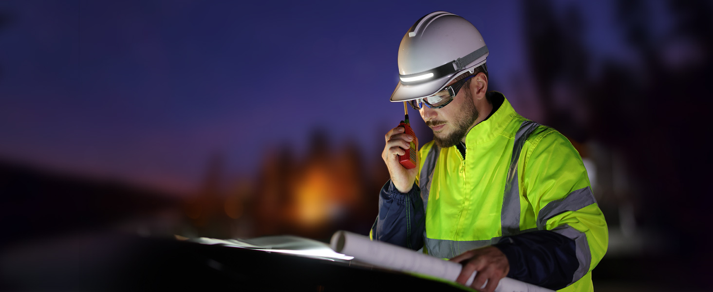 LED налобний ліхтар Lepro 350 люмен з 5 режимами, датчиком руху, IP44, 1200mAh, USB-C, для кемпінгу, піших прогулянок, бігу, 2 шт.