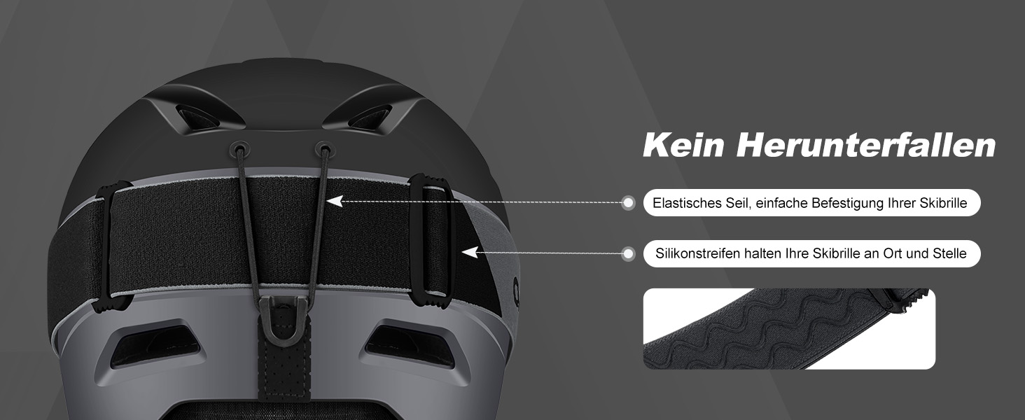 Шолом для сноуборду та лиж Odoland з маскою: захист UV 400, чорний + помаранчевий, розмір L (60-61 см)